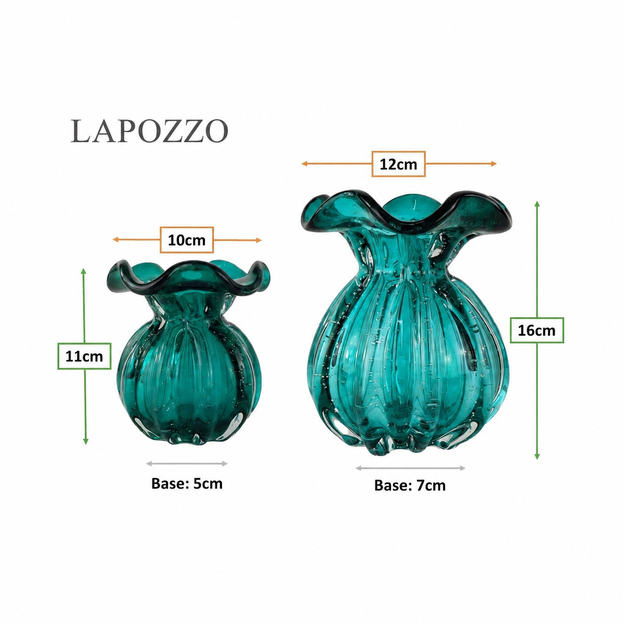 Kit 2 Vasos Murano Milano Amalfitana