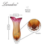 Vaso Murano Moskow Rosa e Âmbar