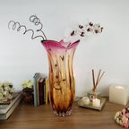 Vaso Murano Moskow Rosa e Âmbar