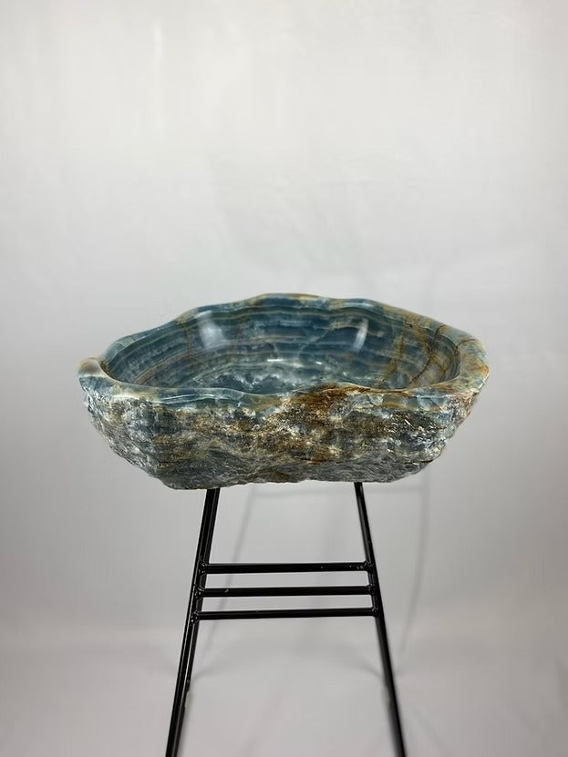Cuba Esculpida Ônix Azul Argentino Bruto