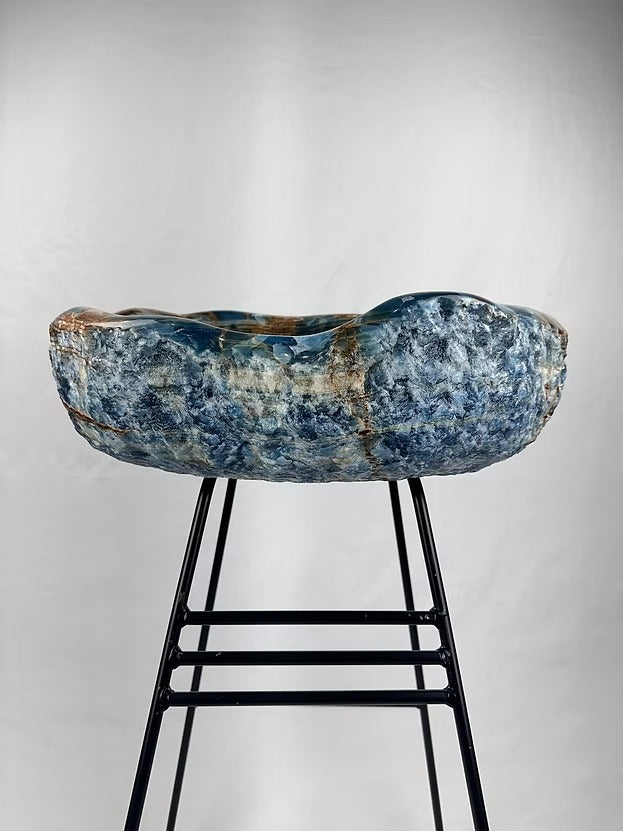 Cuba Esculpida Ônix Azul Argentino Bruto