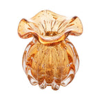 Vaso Murano Âmbar Dourado Italy
