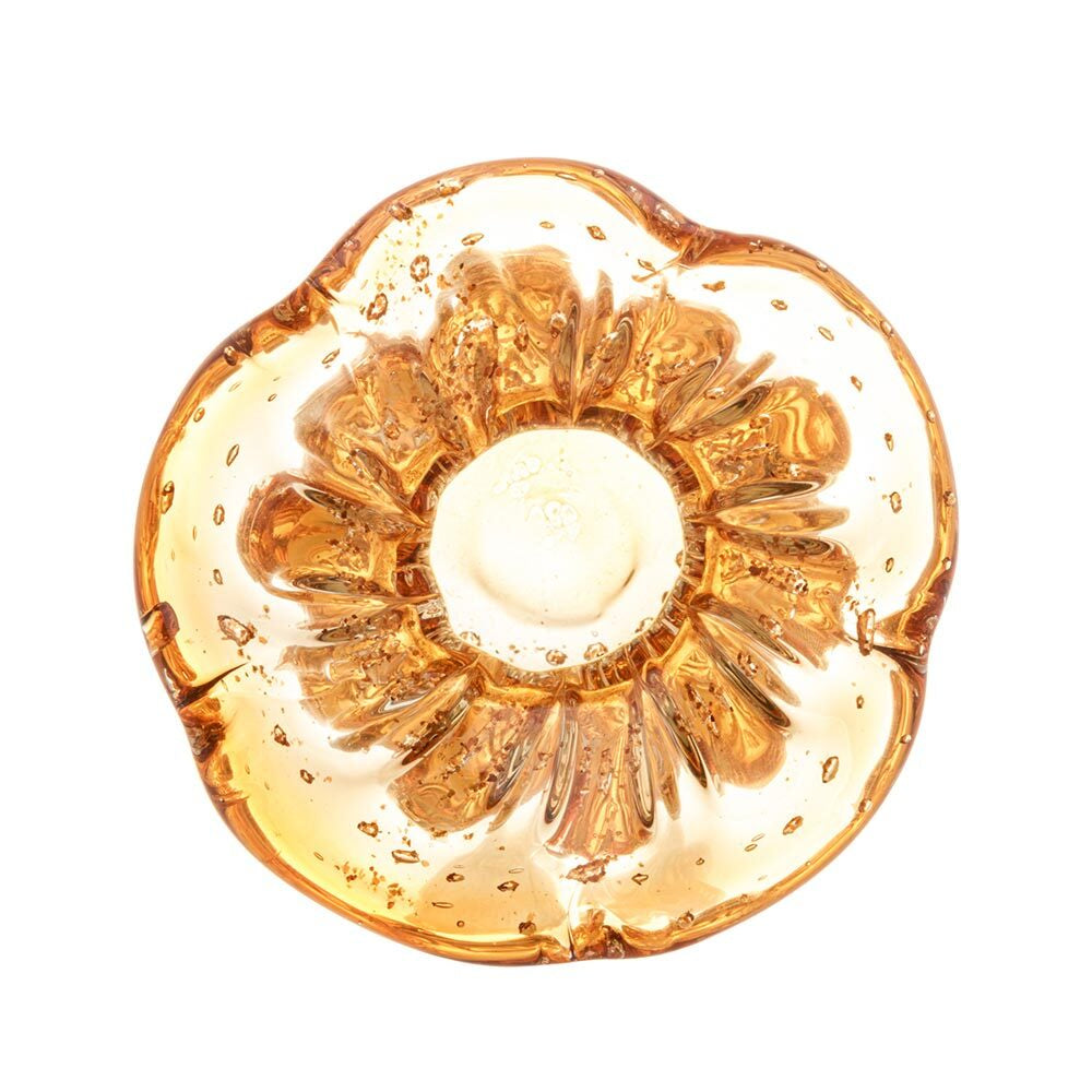 Vaso Murano Âmbar Dourado Italy