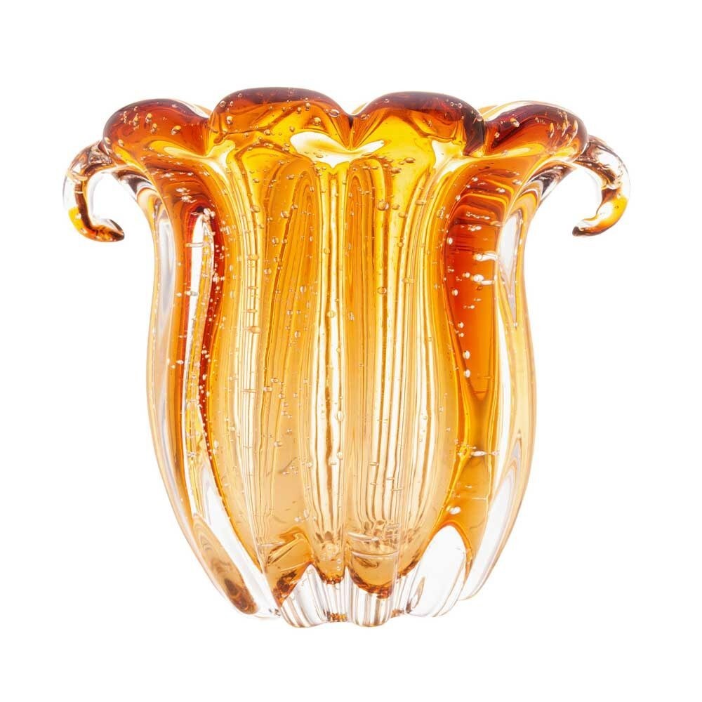Vaso Murano Âmbar Lapozzo
