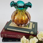 Kit 2 Vasos Murano Verde e Âmbar