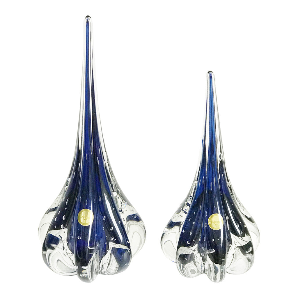 Kit 2 Esculturas Cristal Murano Gota Veneza