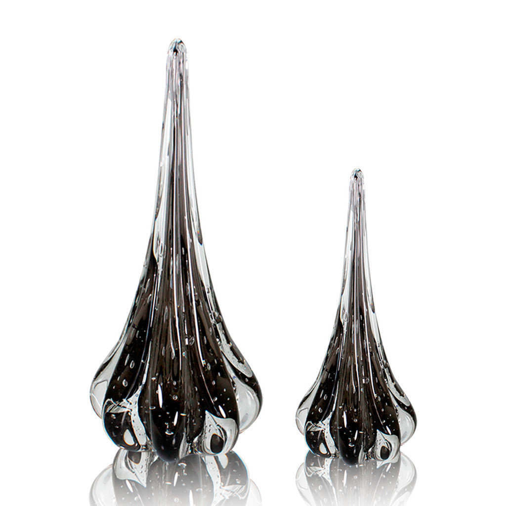 Kit 2 Esculturas Cristal Murano Gota Veneza