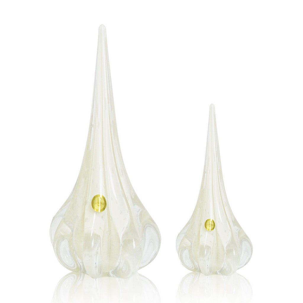 Kit 2 Esculturas Cristal Murano Gota Veneza