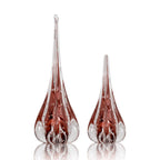 Kit 2 Esculturas Cristal Murano Gota Veneza