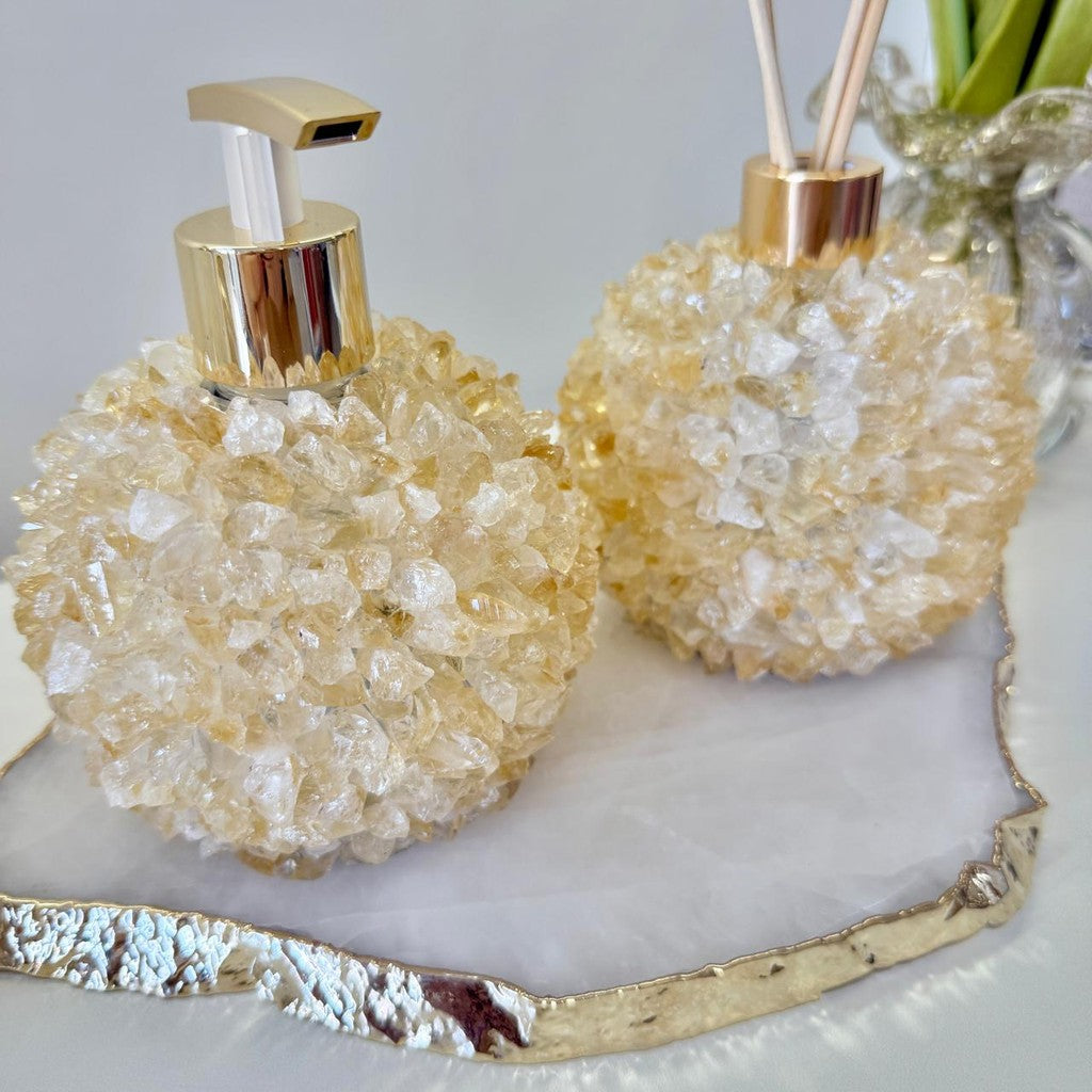Kit Lavabo Citrino Difusor e Saboneteira