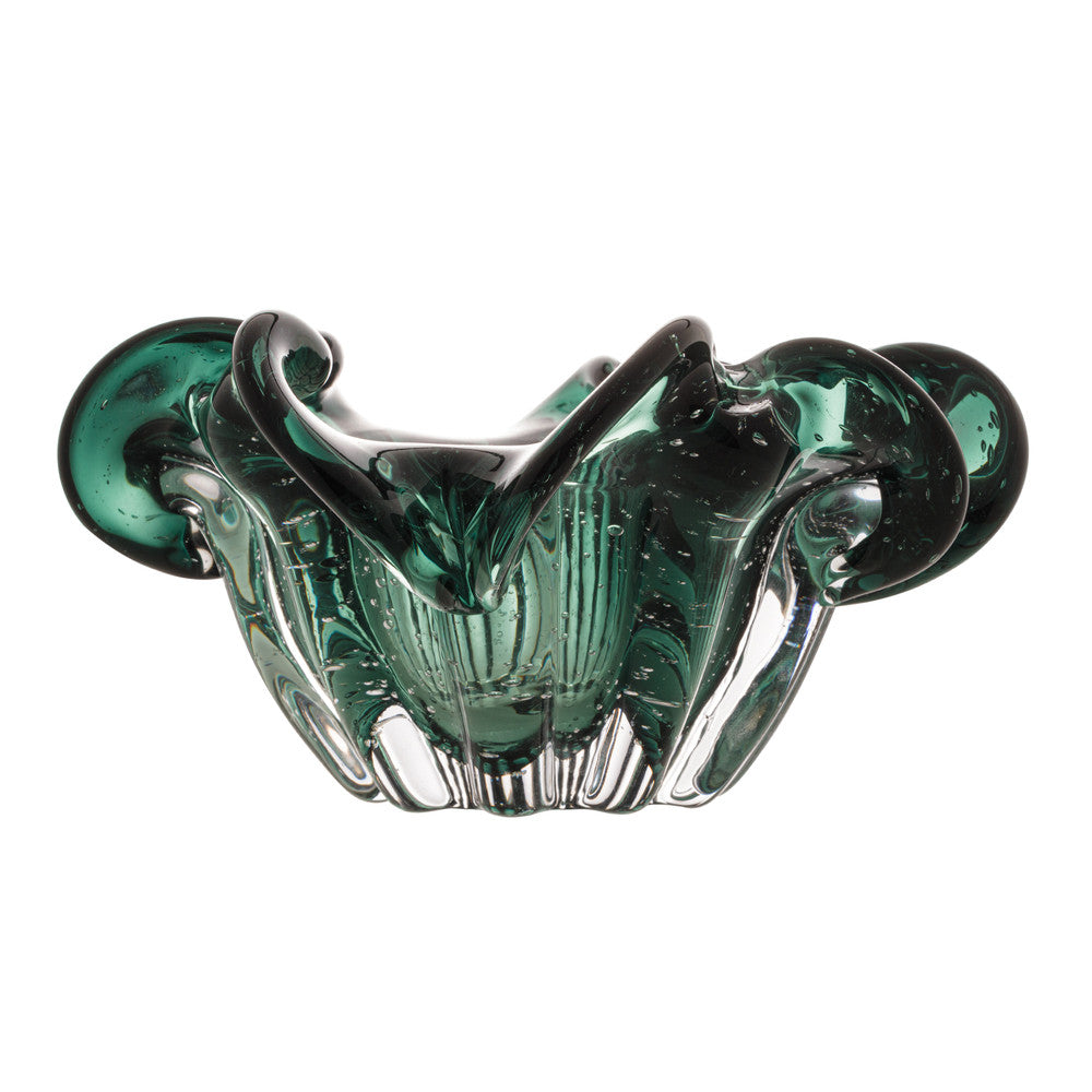 Centro de Mesa Murano Italy Verde Esmeralda