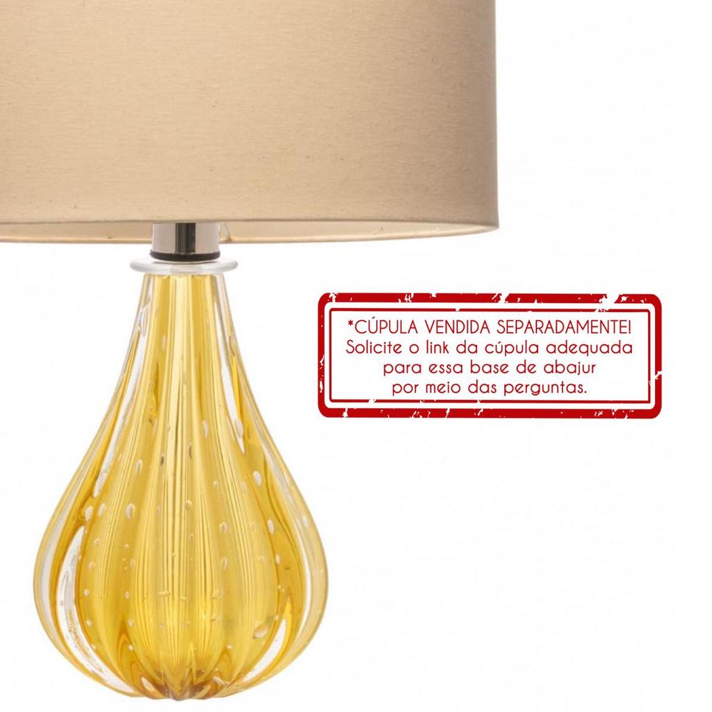 Abajur Cristal Murano Marezza